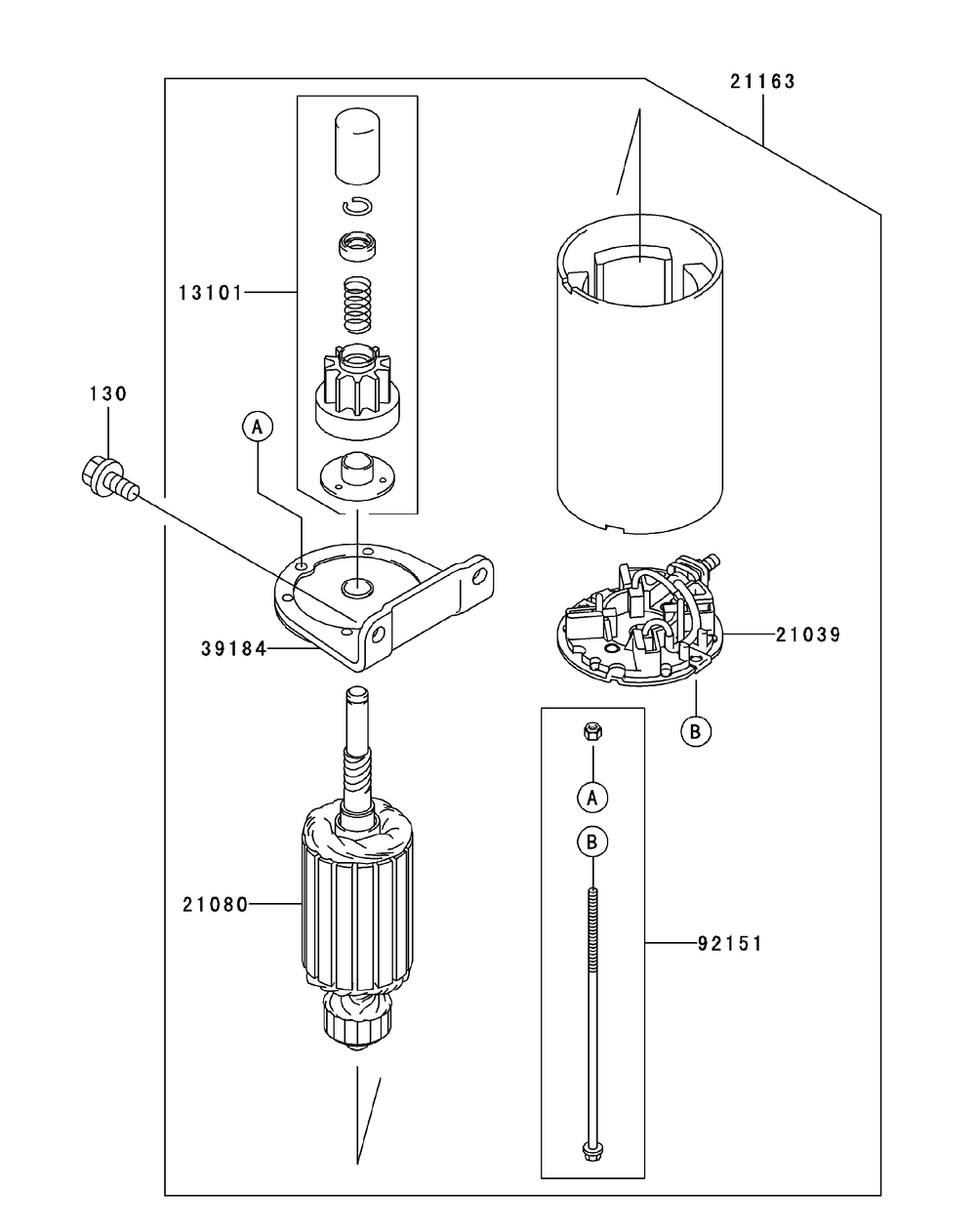 Fh541v-Bs31 Starter Diagram and Parts List for H1748 55AI4HPS750-WAM Cub Cadet Lawn Mower